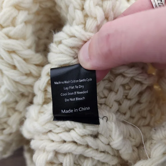 Hoity Toity Boutique Cream Chunky Knit Oversized Sweater - Picture 9 of 10